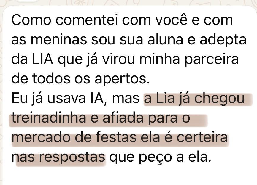 Depoimento 4 de cliente da LIA